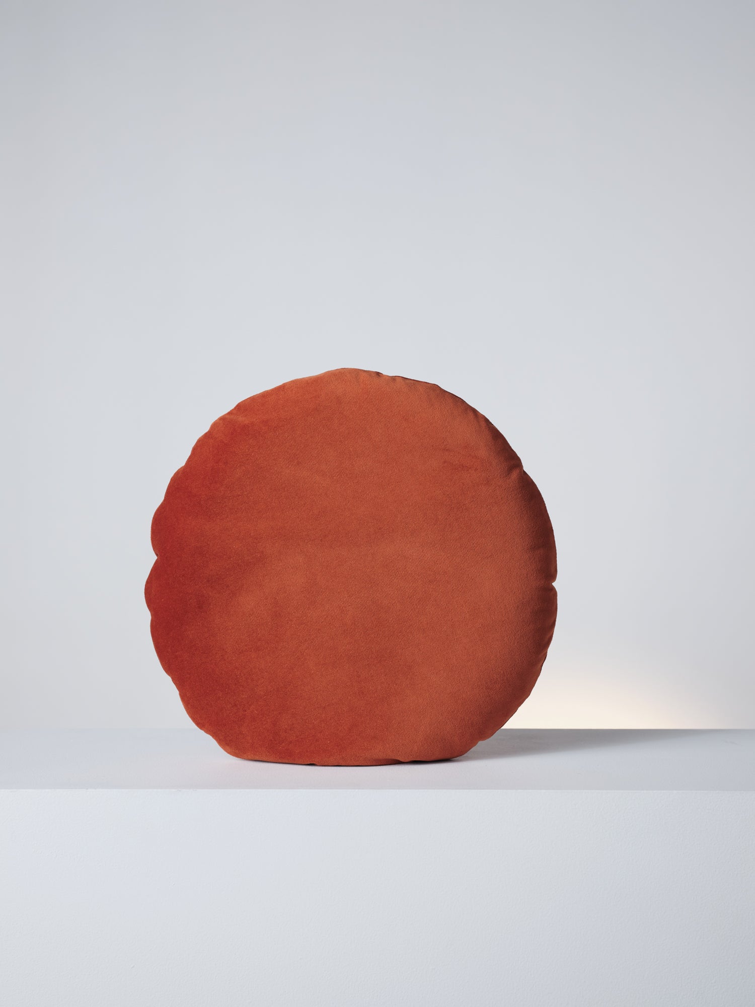 SALE Disc Squab Cushion, Persimmon Orange