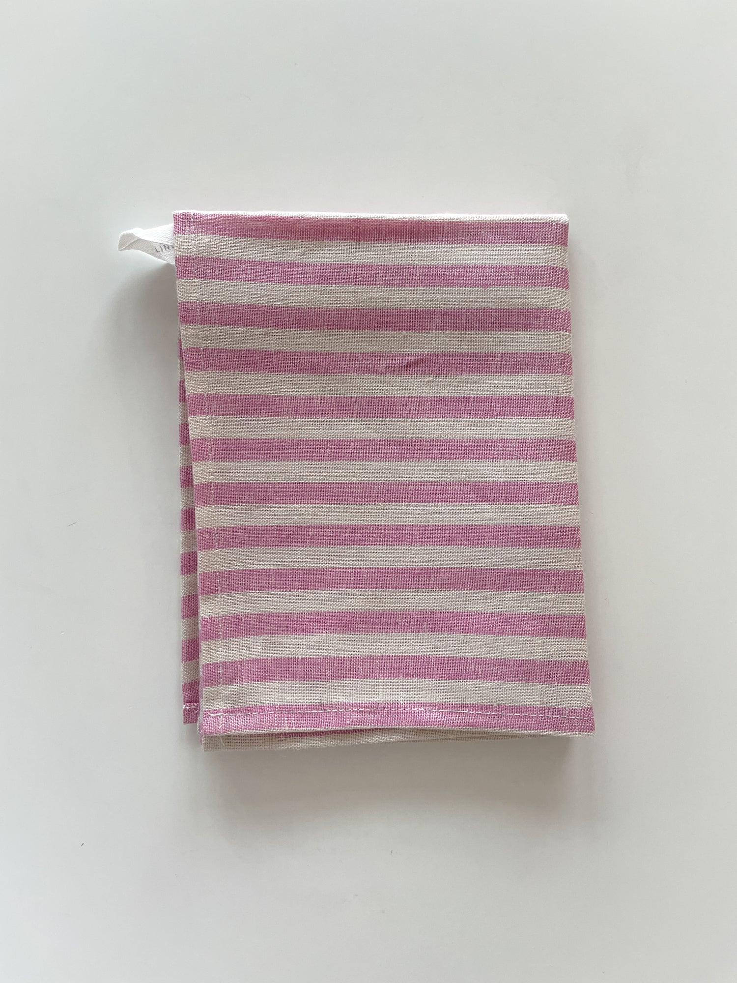 Pink linen tea discount towel