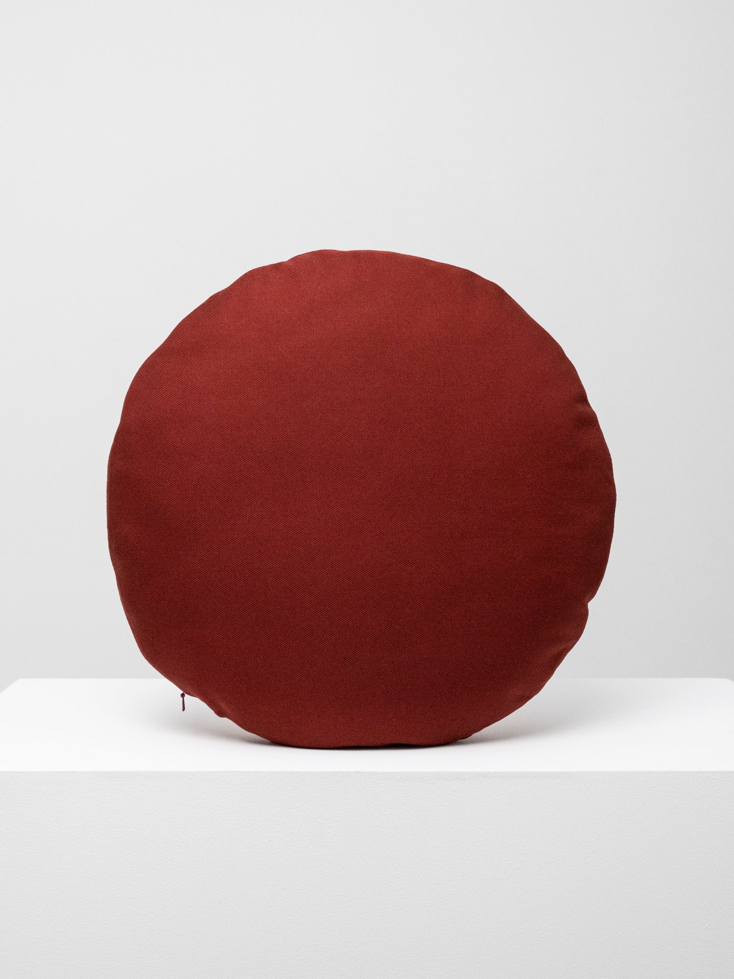 SALE Disc Squab Cushion, Red Wine Cotton