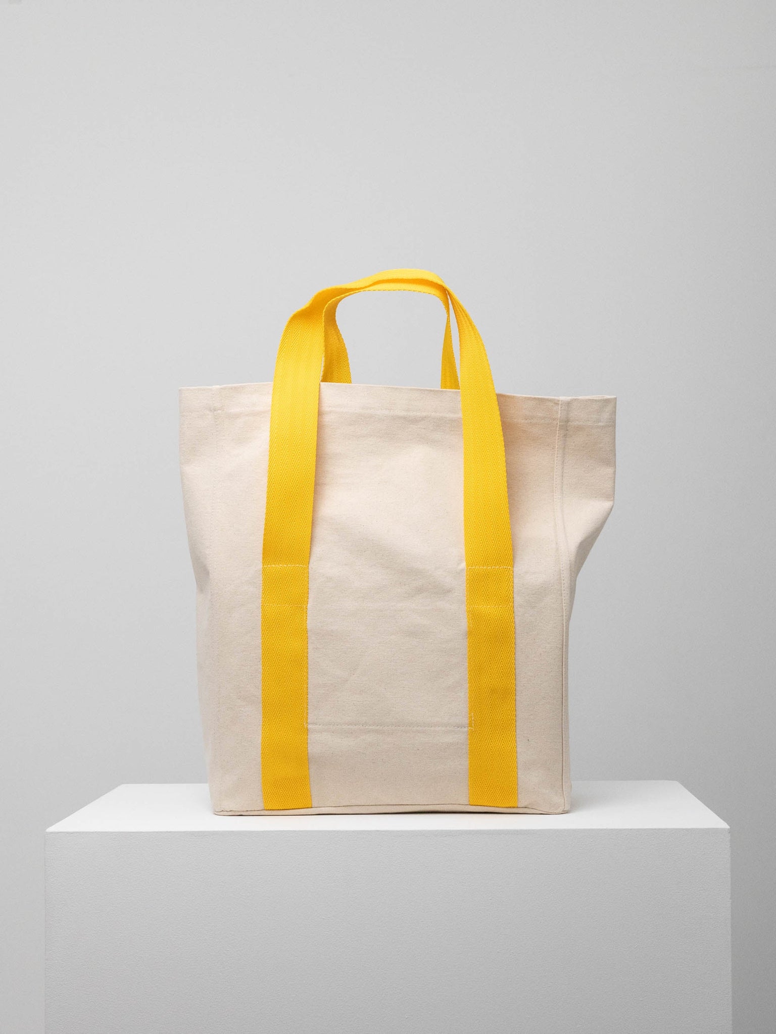 SALE Roll Down Heavy Canvas Bag, Yellow Strap