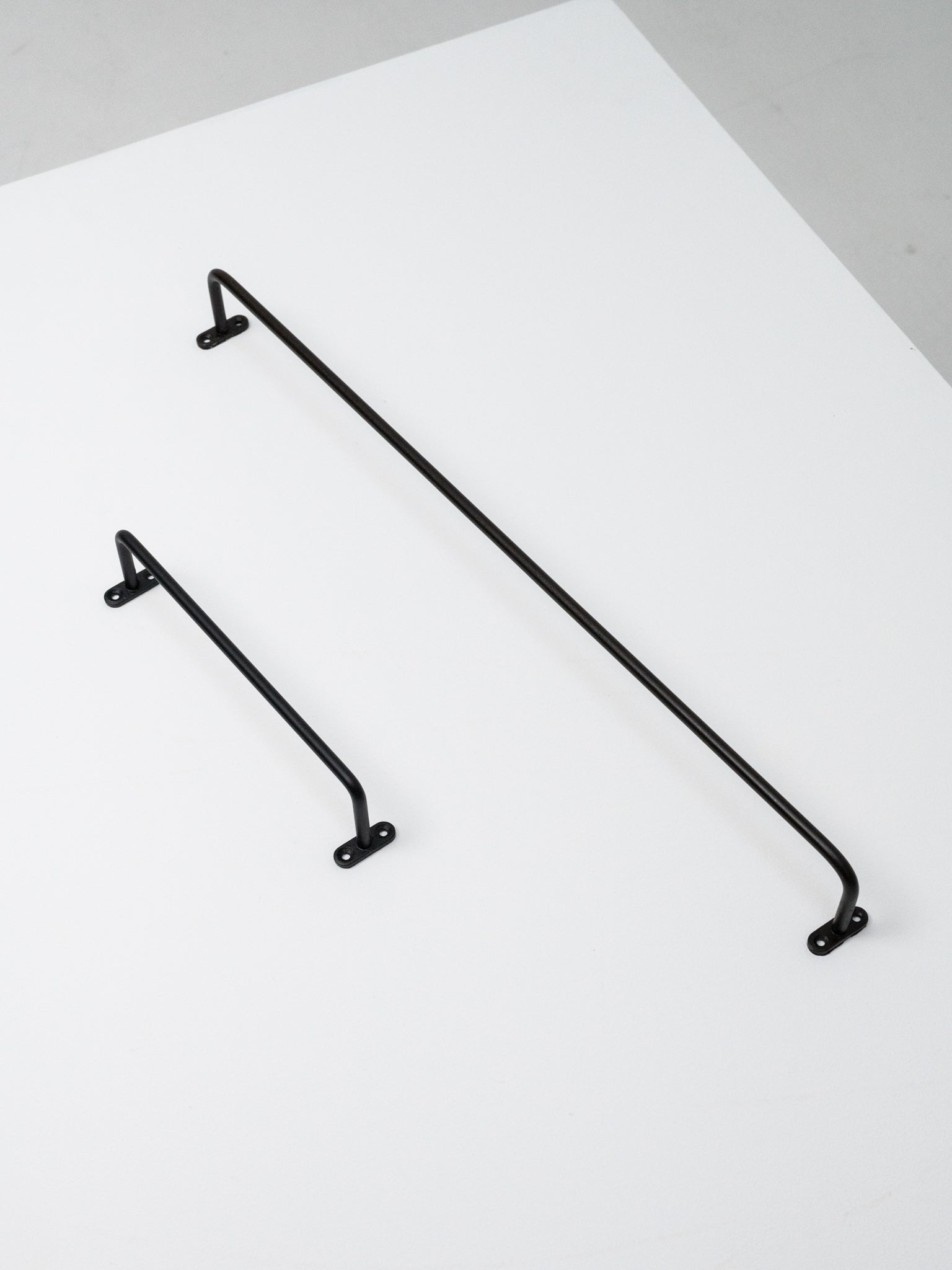 Iron Rail for hooks or towels, (two size options)
