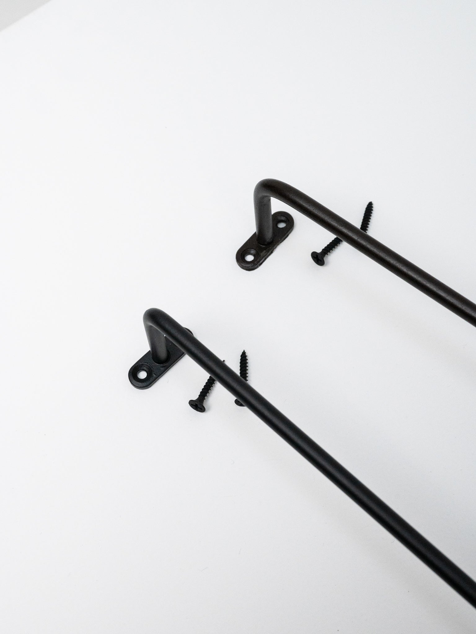 Iron Rail for hooks or towels, (two size options)
