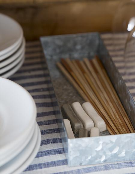 Galvanised Cutlery/ Spice Storage Box, Fog Linen