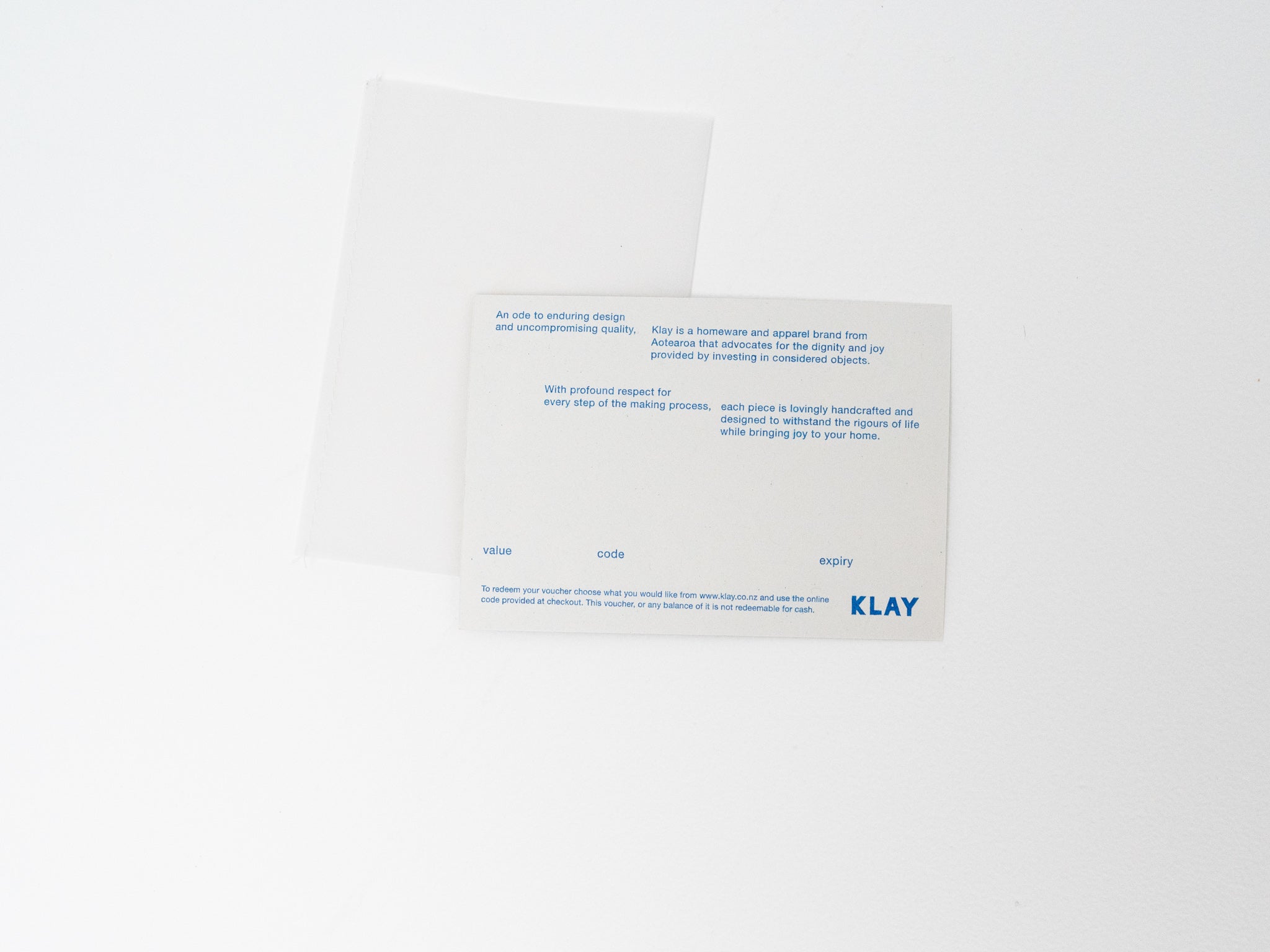 Physical Klay Gift Voucher